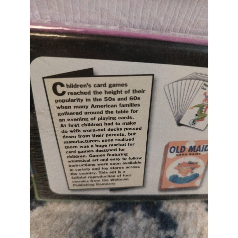Thinkfun 4 Pk Children's Card Games  Old Maid Hearts Crazy 8s Animal Rummy New